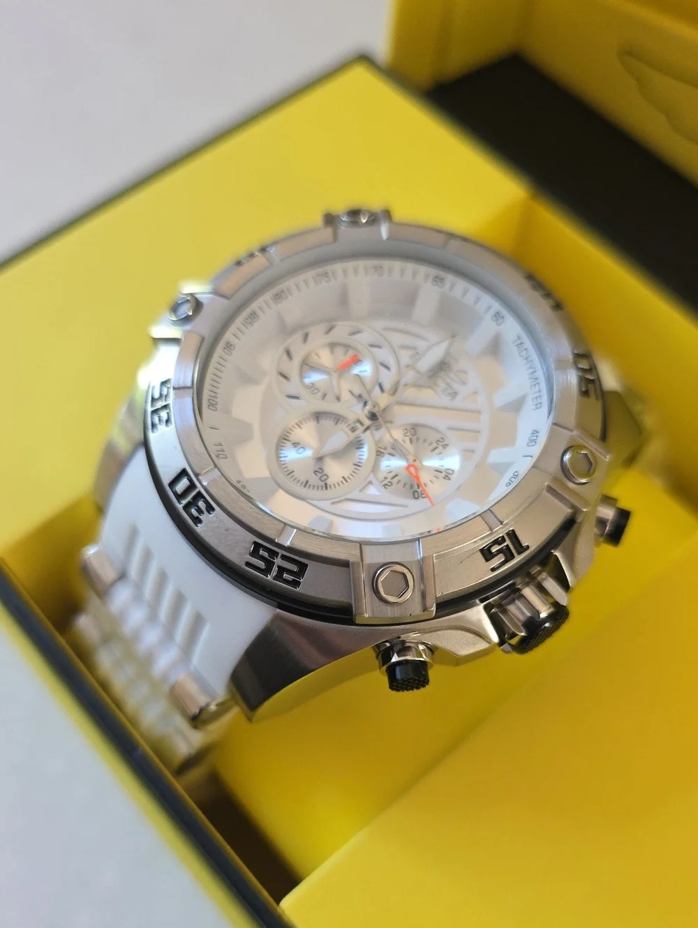 521.  Invicta Speedway Impulse Men's Watch - 52mm, White, Steel (51011)
